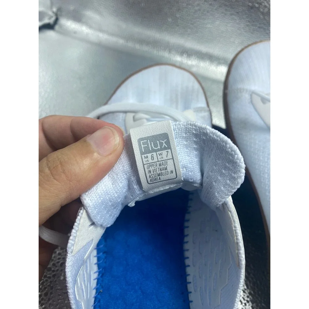 Flux Footwear Adapt Barefoot Training Shoes White Gum Sole Mens 6 Womens 7